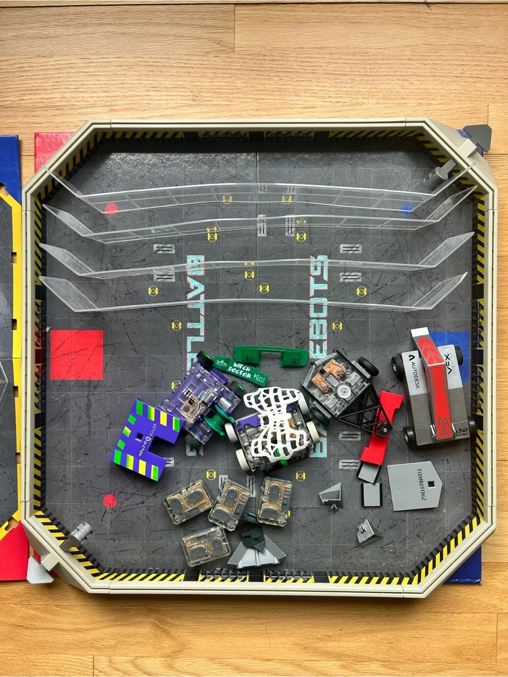 HEXBUG BattleBots Arena Witch Doctor & Bronco Set Used Lot For Parts Untested